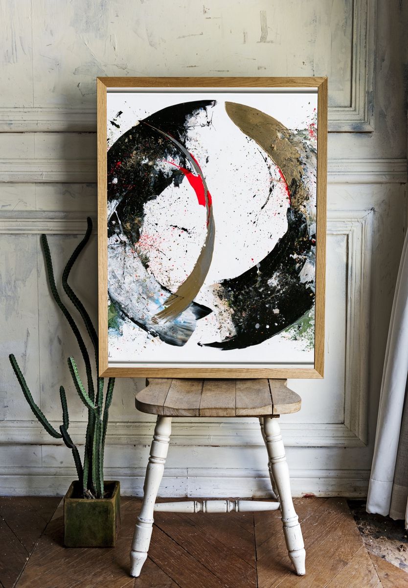 Abstract Brushstroke Poster. room preview
