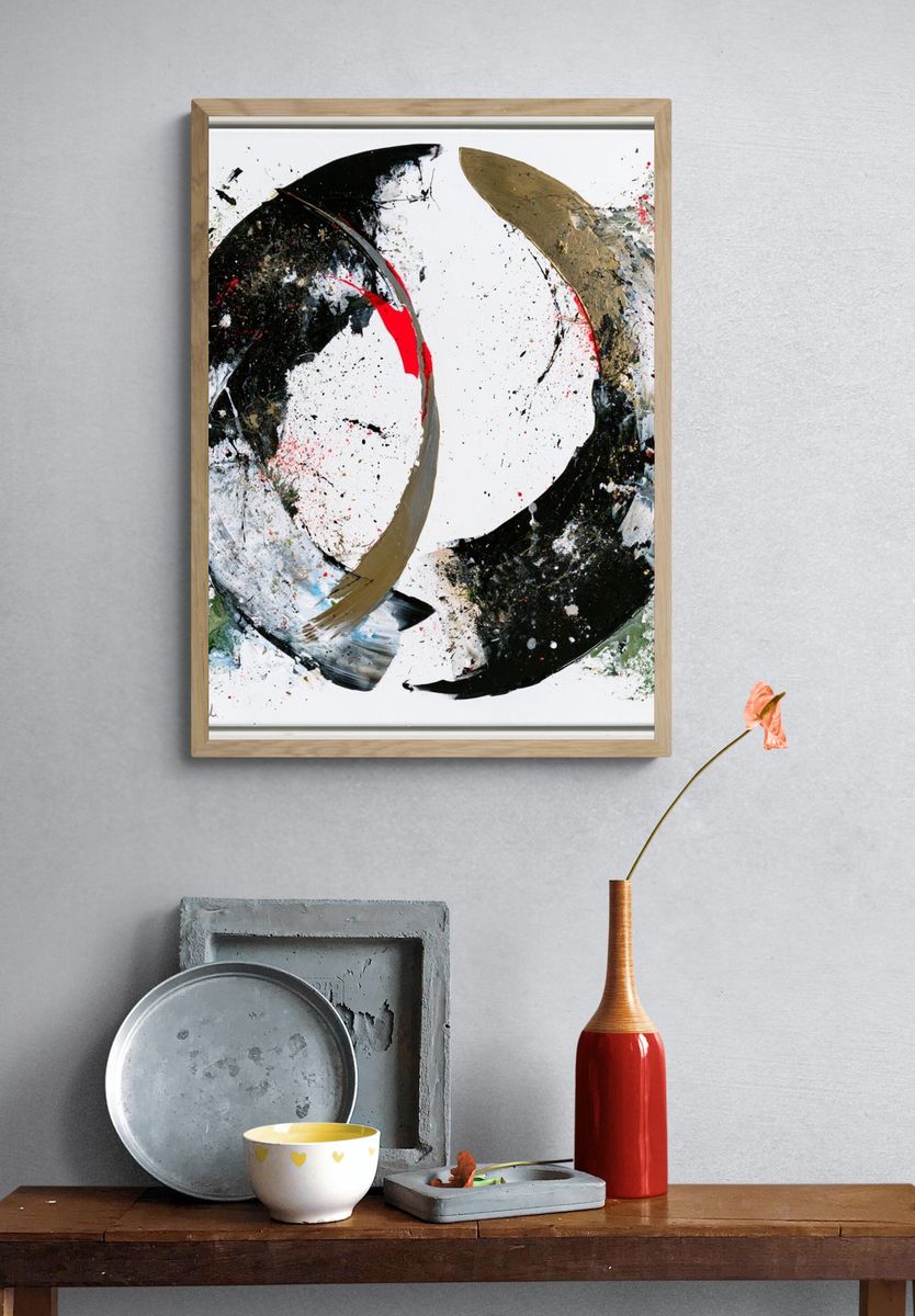 Abstract Brushstroke Poster. — room view 3