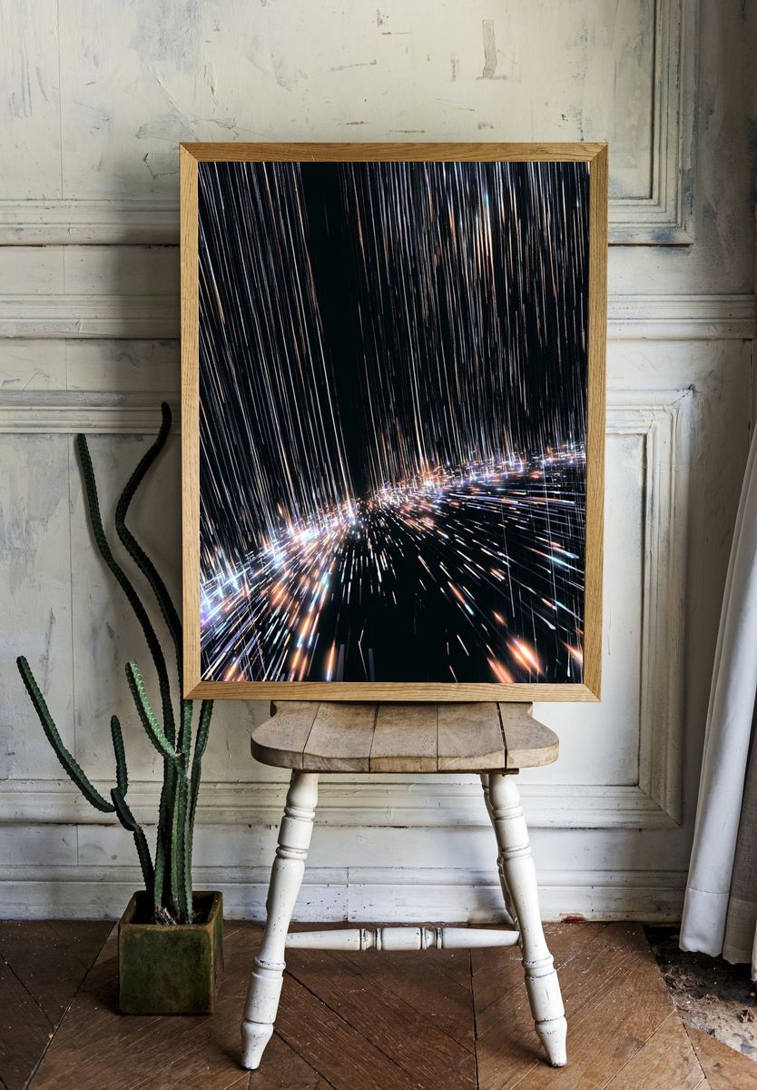 Light Speed Abstract Poster. room preview