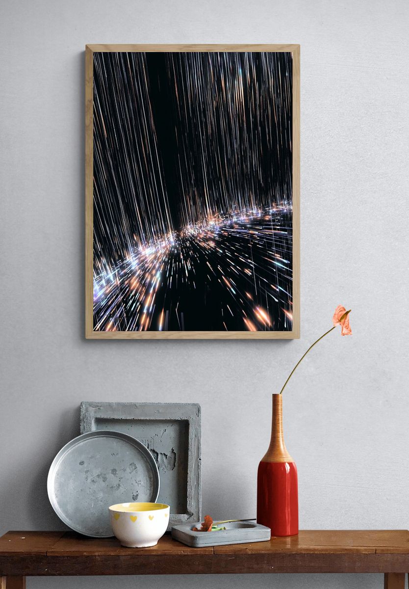 Light Speed Abstract Poster. — room view 3