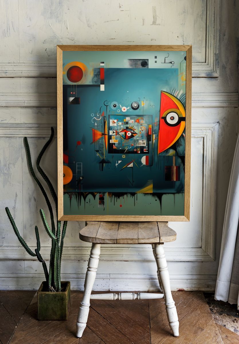 Geometric Eye Abstract Poster. — room view 1