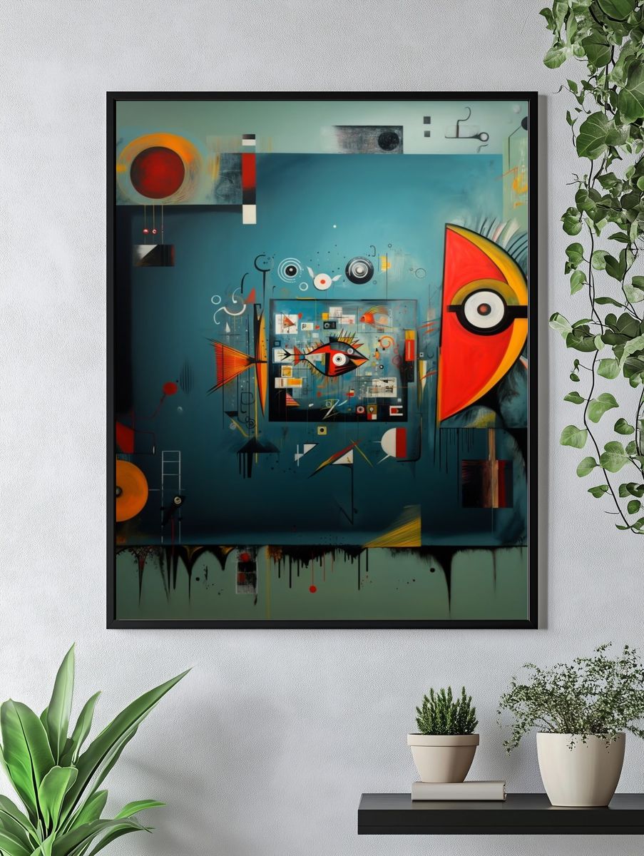 Geometric Eye Abstract Poster. — room view 4