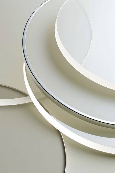 Soft Overlapping Circles Abstract Poster.