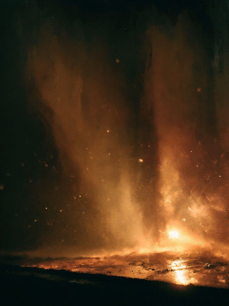 Molten Ember Abstract Poster. poster detail