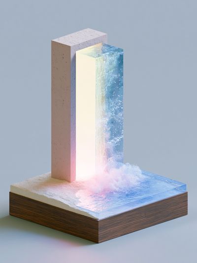 Icy Light Abstract Poster.