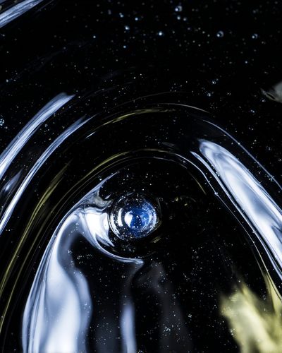 Cosmic Glass Swirl Abstract Poster. poster