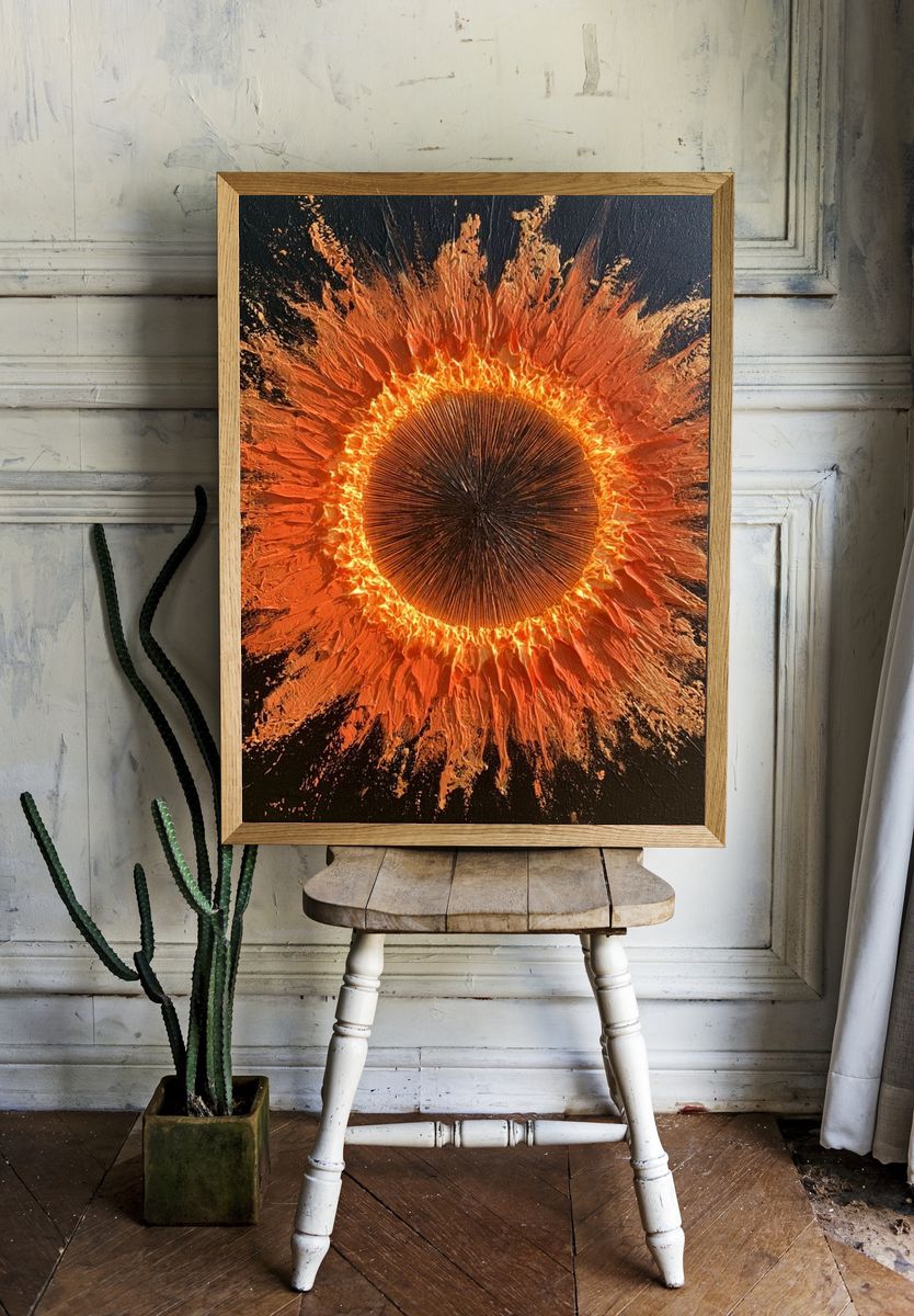 Solar Burst Abstract Poster. — room view 1