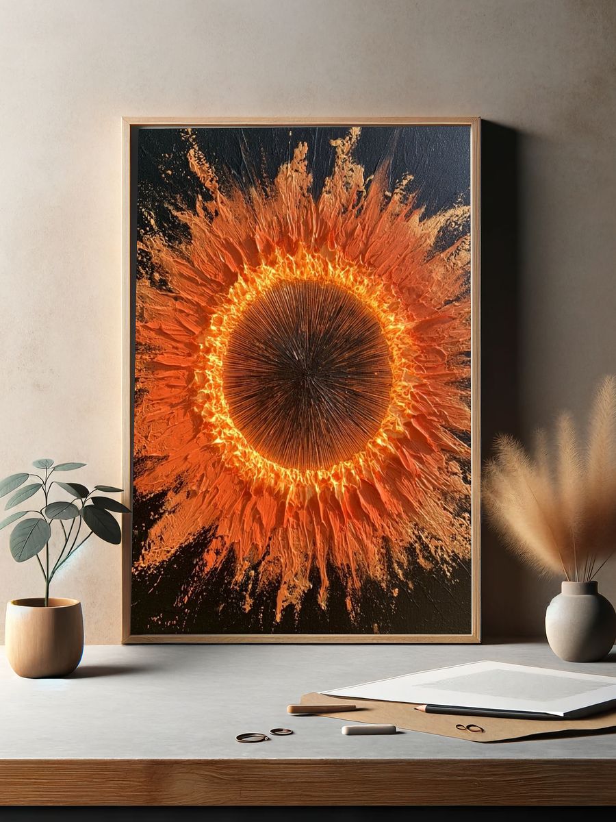 Solar Burst Abstract Poster. — room view 2