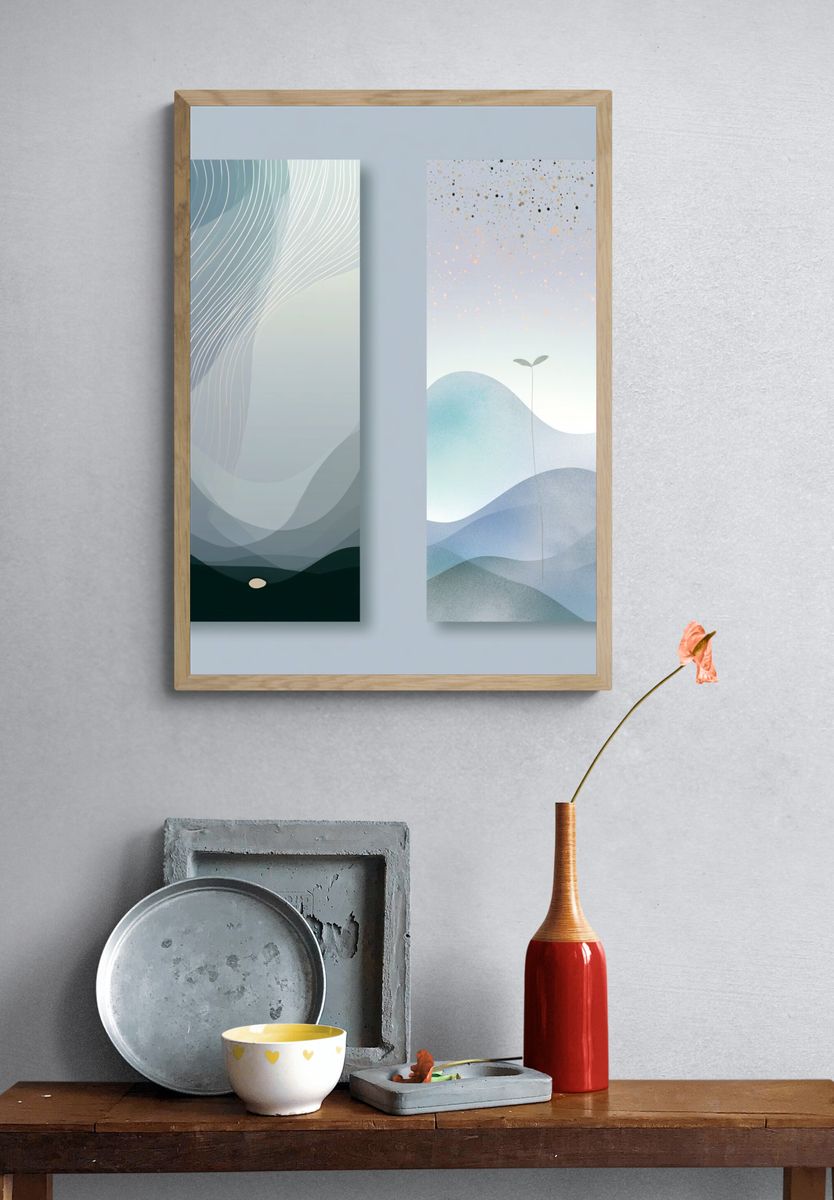 Dreamy Abstract Landscape Poster. — room view 3