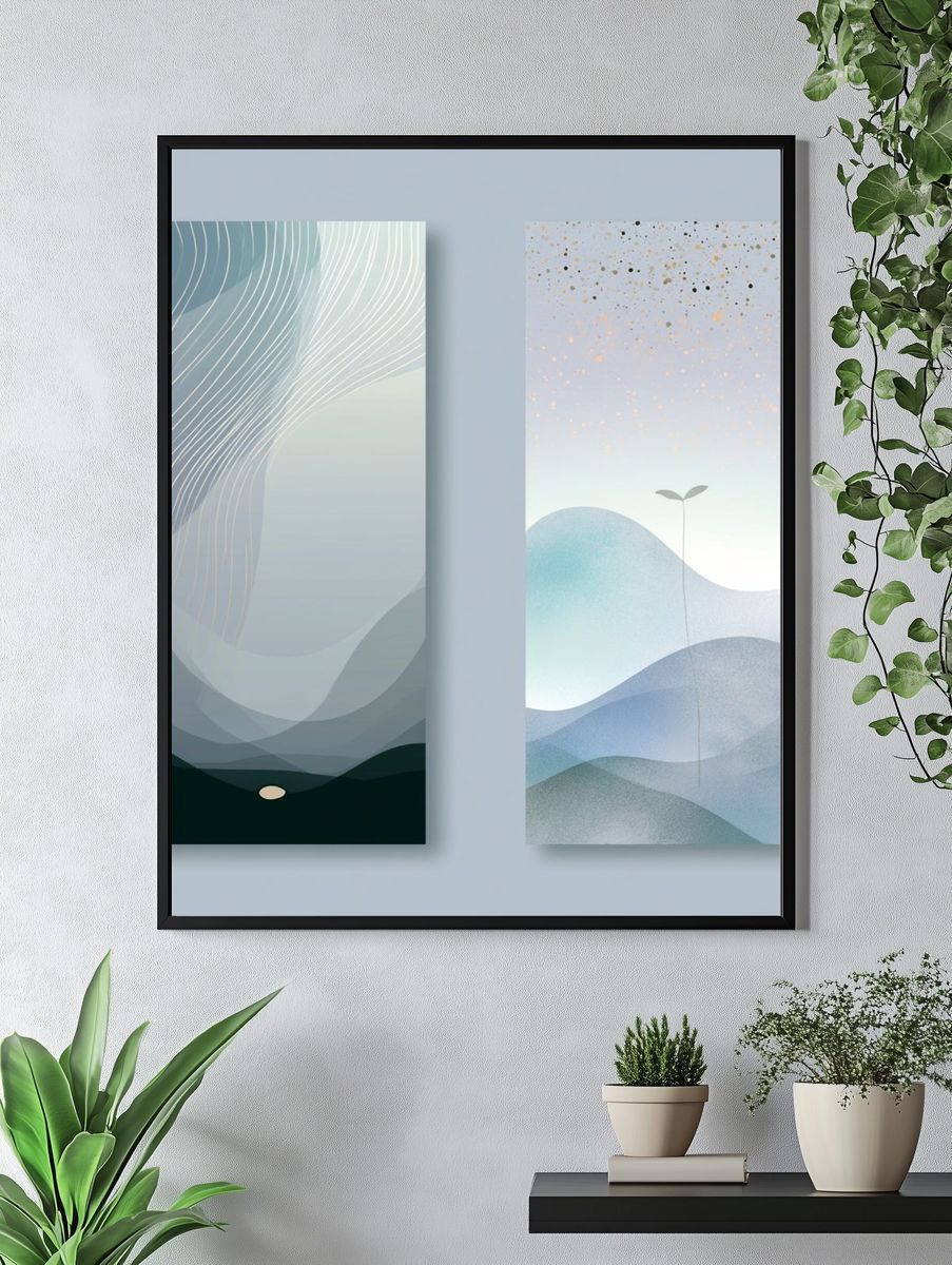 Dreamy Abstract Landscape Poster. — room view 4