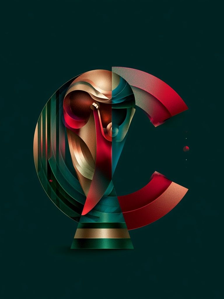 Abstract Letter C Poster. poster — abstract art