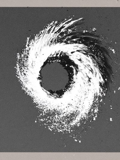 Monochrome Spiral Abstract Poster. poster