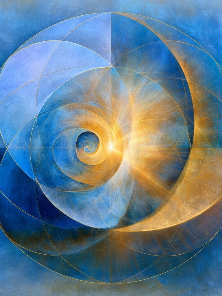 Golden Spiral Abstract Poster. poster — abstract art