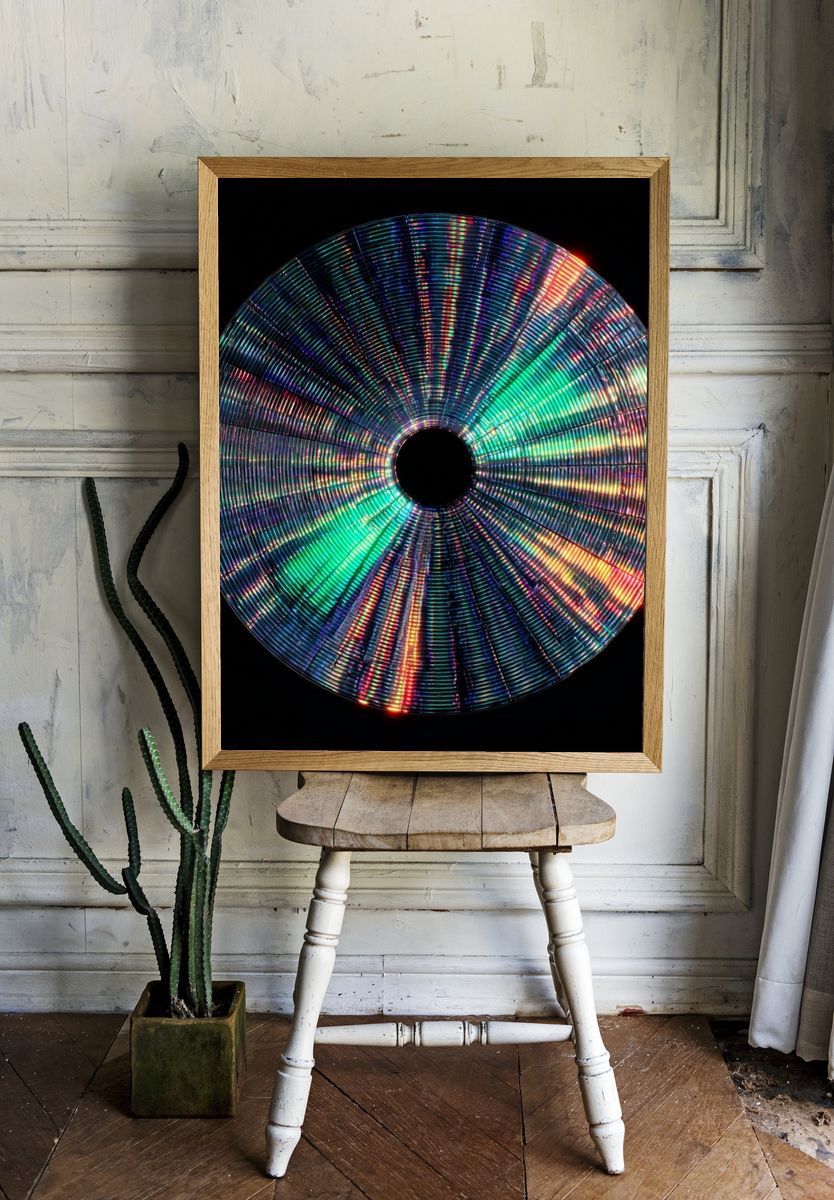 Prismatic Disc Abstract Poster room preview