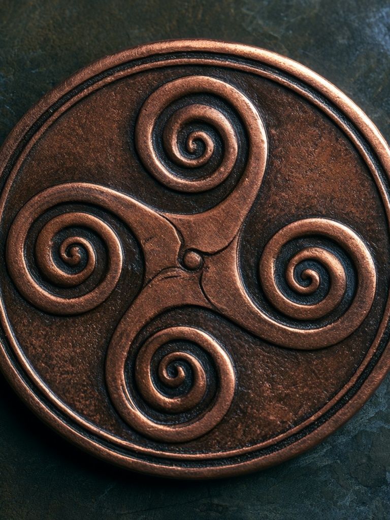 Triskelion Spiral Symbol Print. poster — abstract art