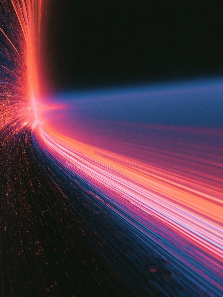 Neon Light Burst Abstract Poster. poster detail