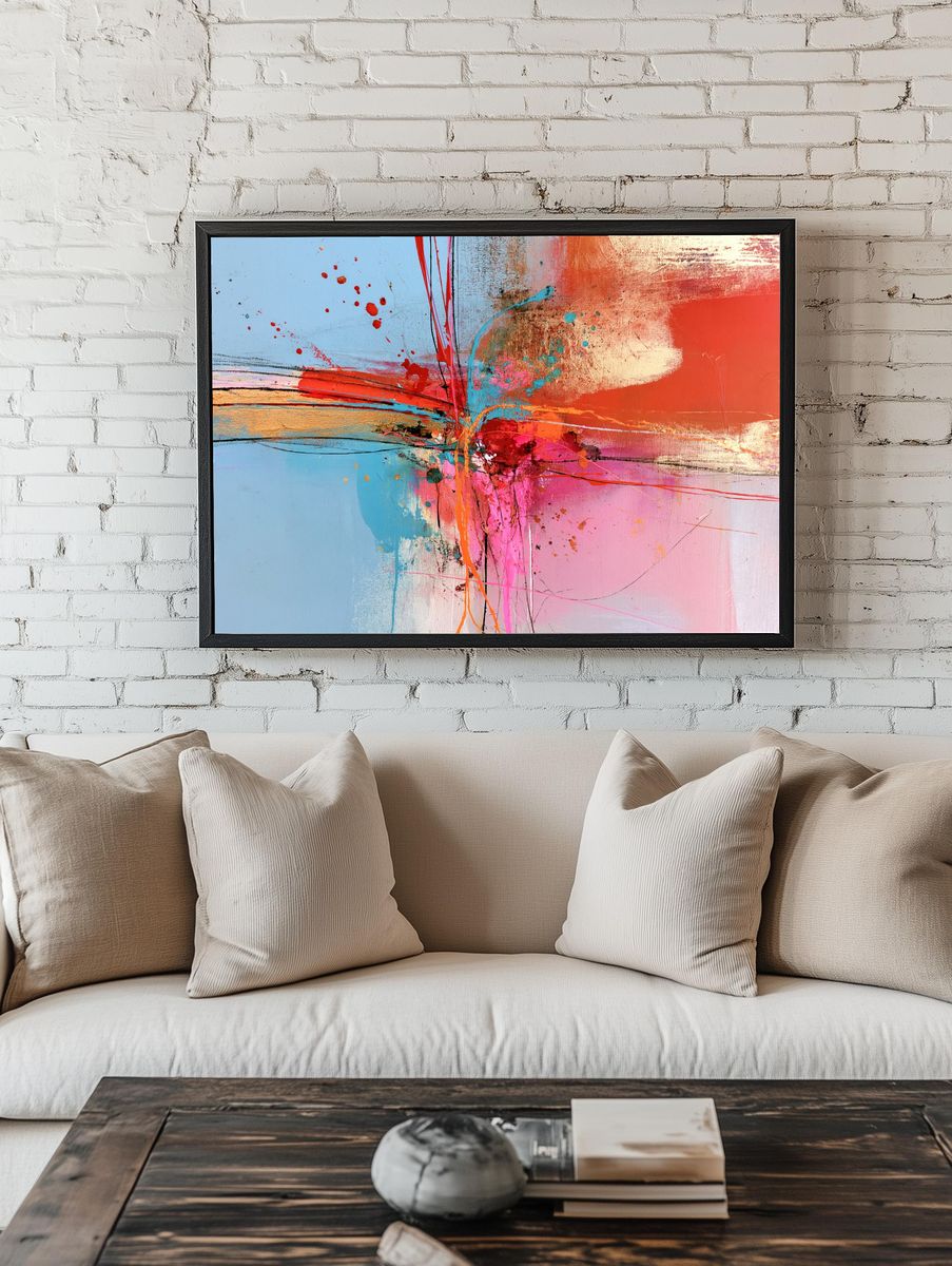 Color Burst Abstract Poster. — room view 1