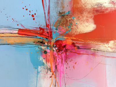 Color Burst Abstract Poster.