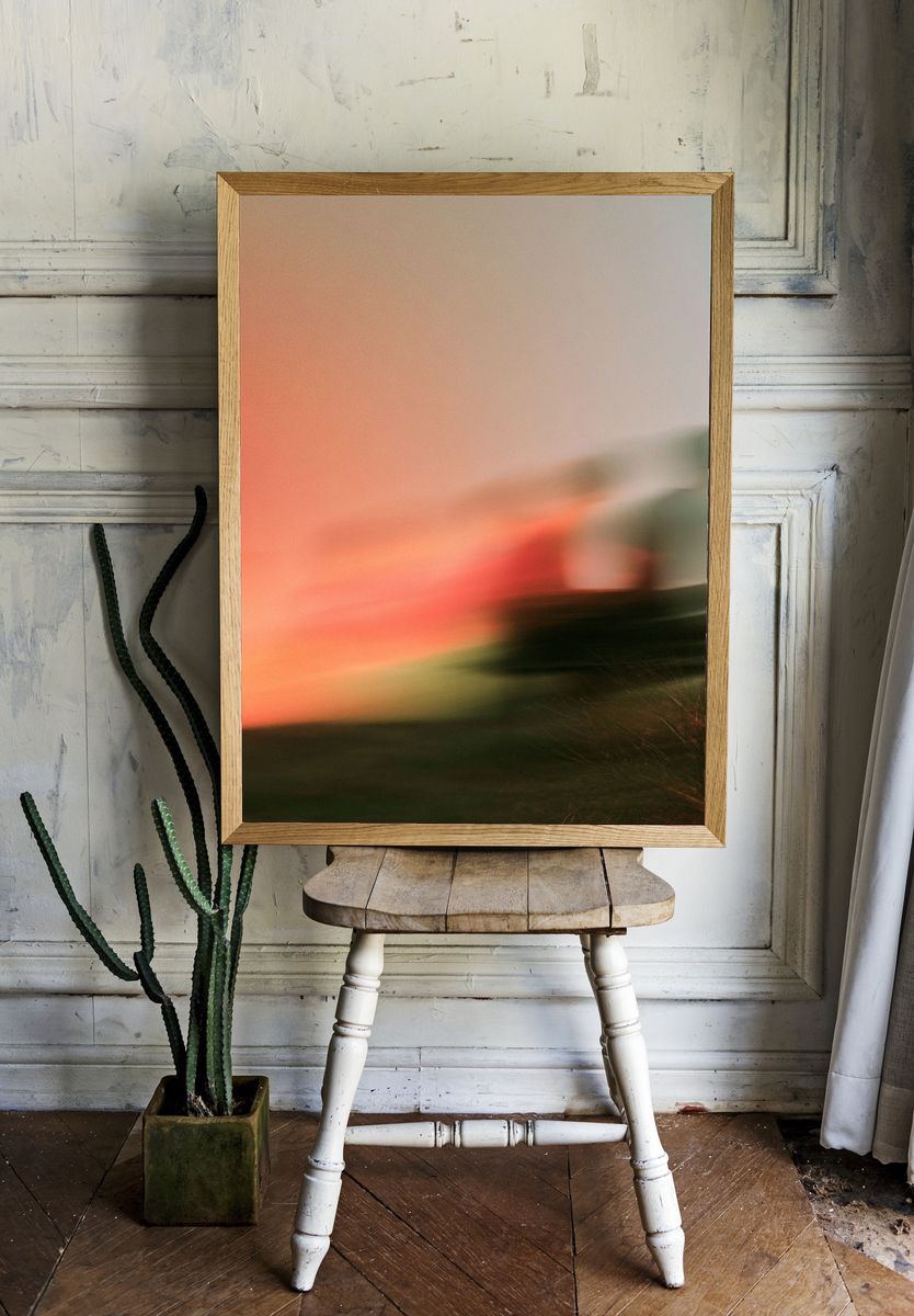 Sunset Blur Abstract Poster. room preview