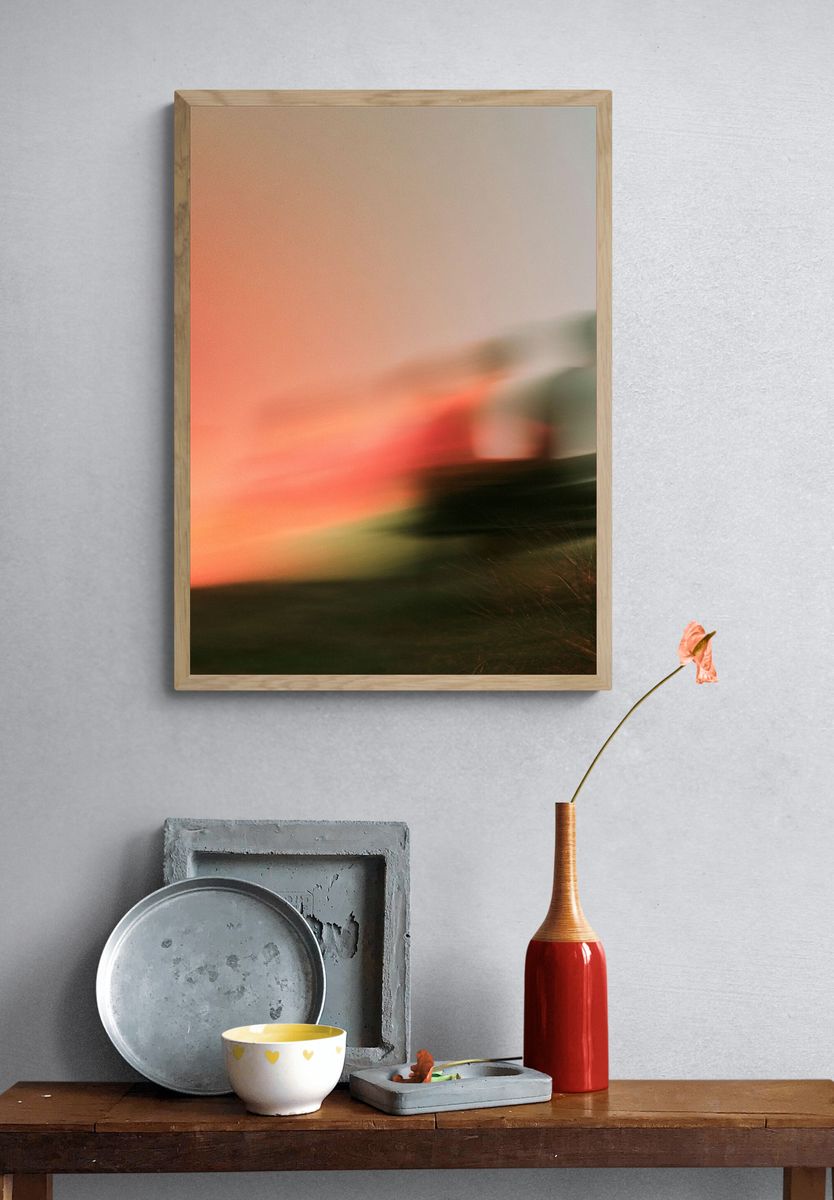 Sunset Blur Abstract Poster. — room view 3