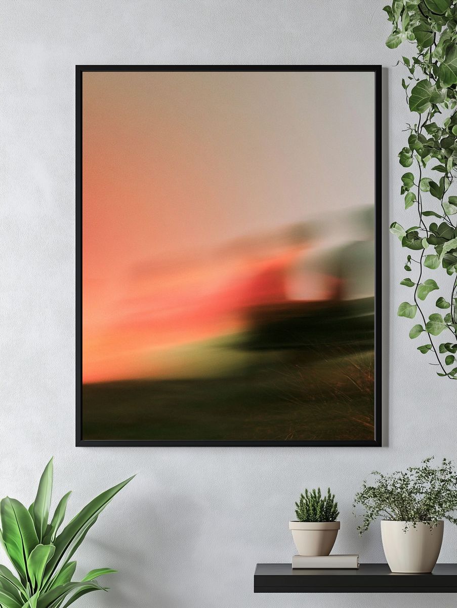 Sunset Blur Abstract Poster. — room view 4