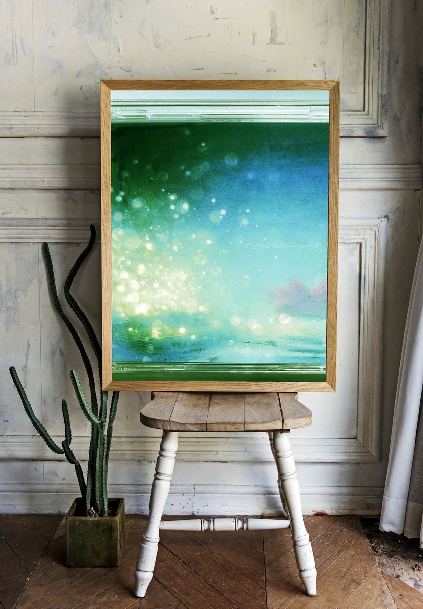 Ephemeral Groves Abstract Poster. room preview