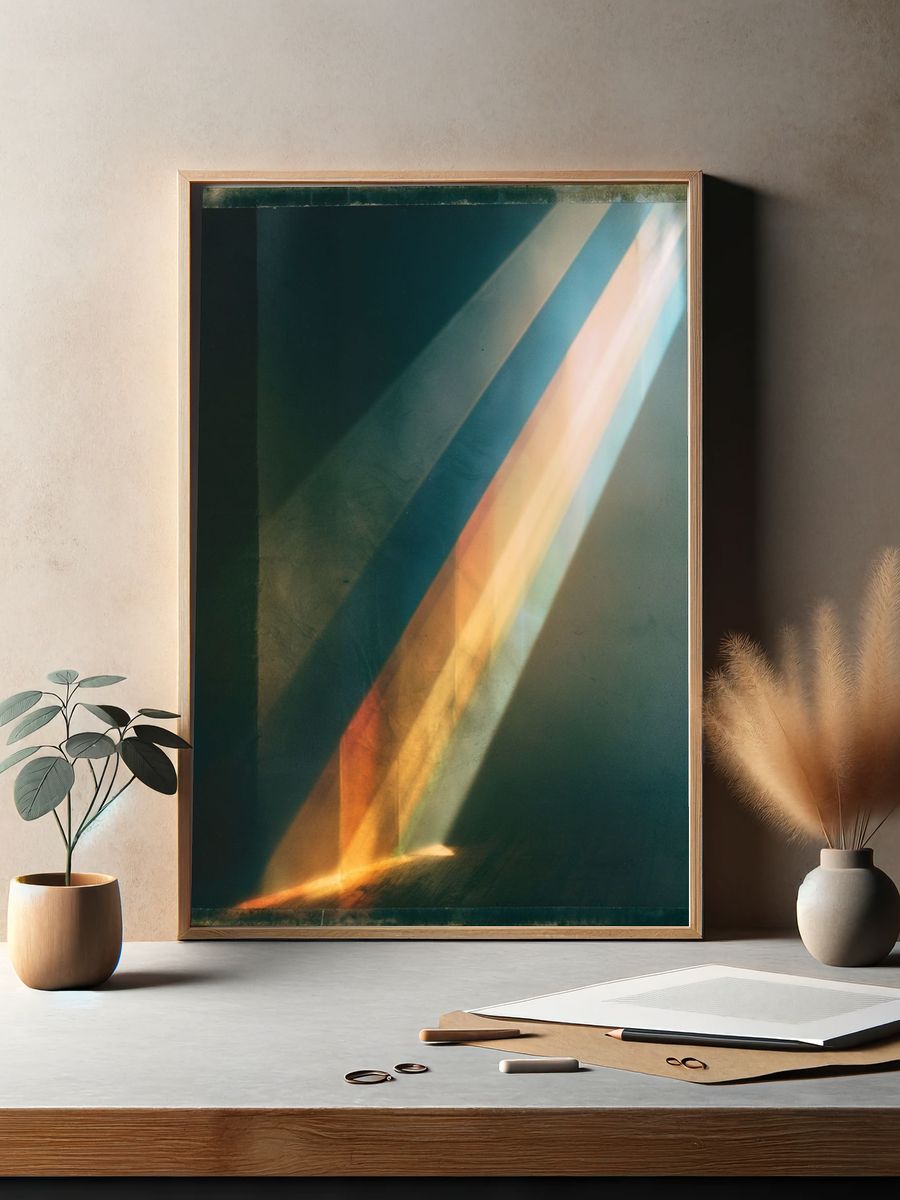 Prismatic Light Abstract Poster. — room view 2