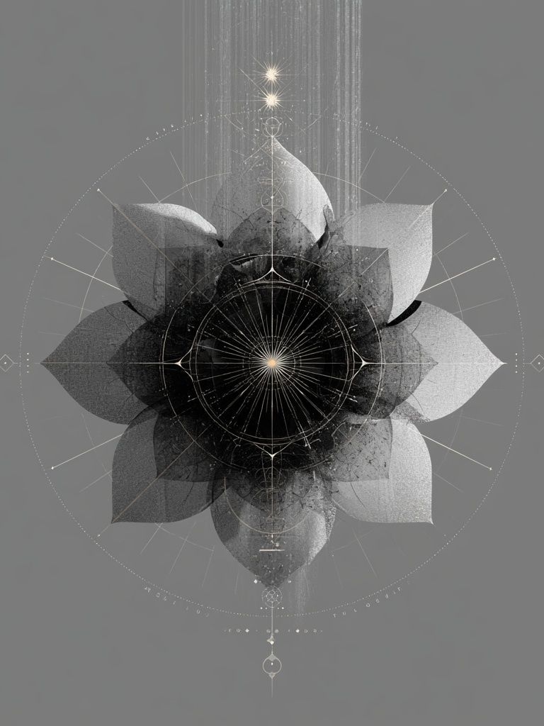 Celestial Lotus Abstract Print. poster detail