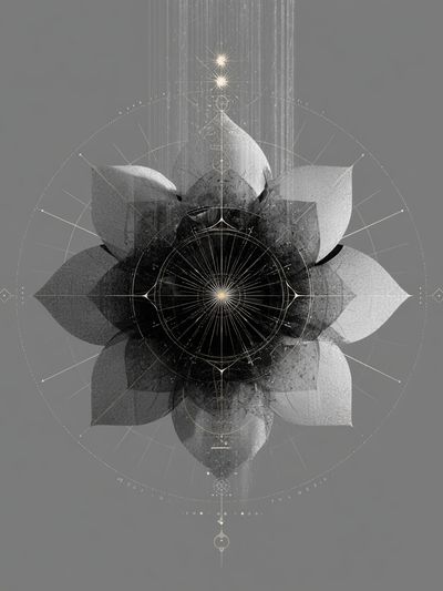 Celestial Lotus Abstract Print. poster print