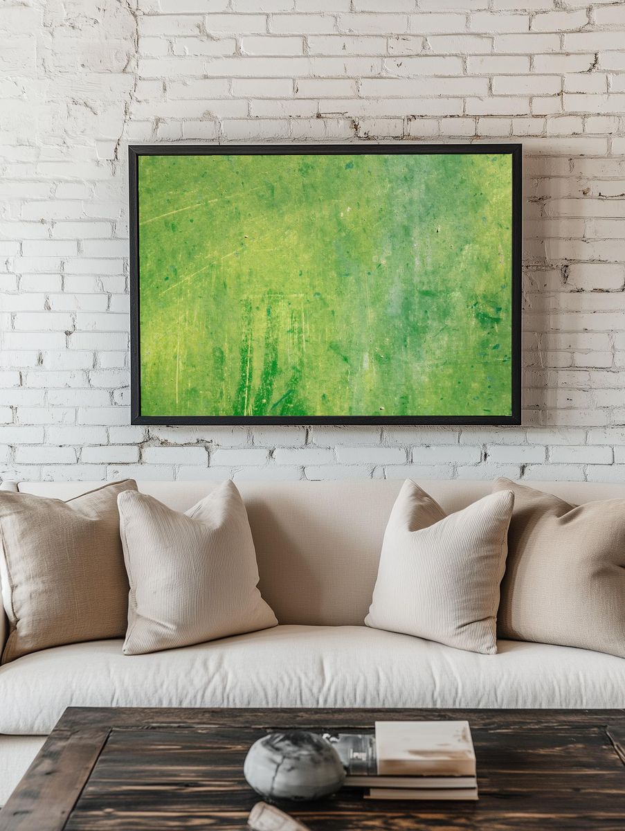 Green wall background, free public. room preview