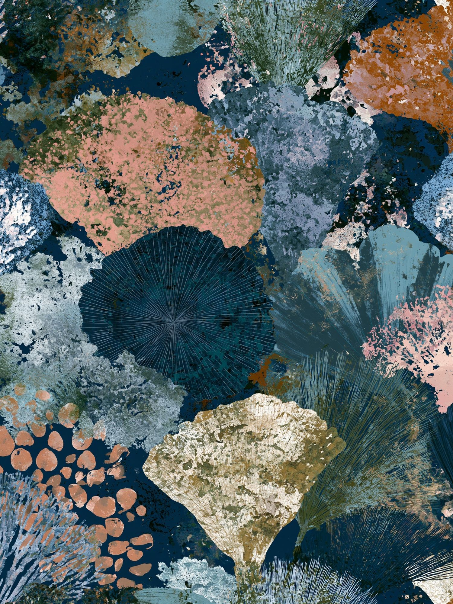 Abstract Coral Fan Poster. poster — abstract art