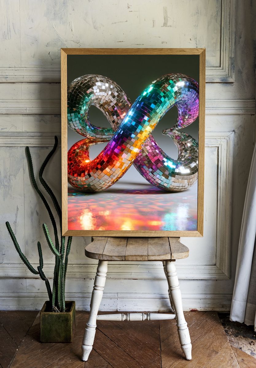 Disco Infinity Loop Poster. room preview