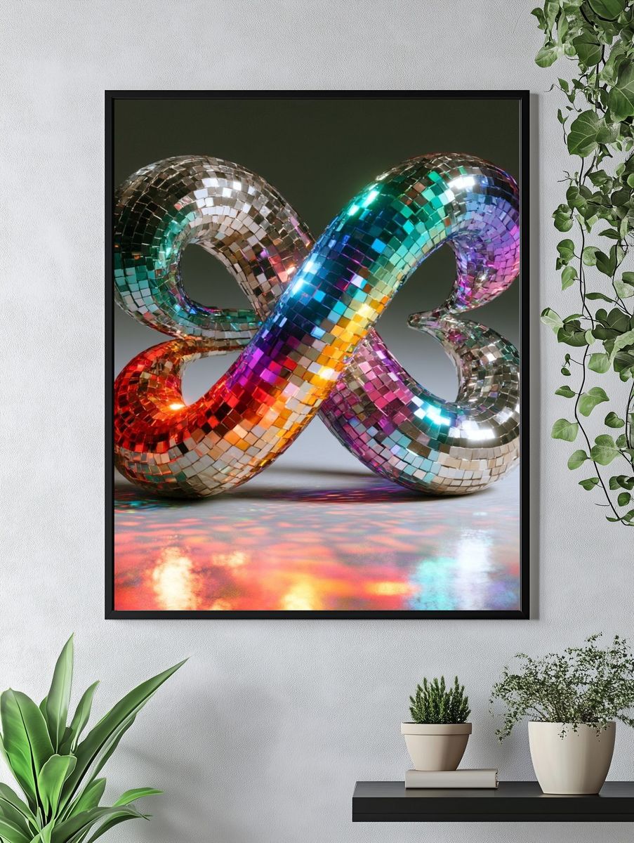 Disco Infinity Loop Poster. — room view 4