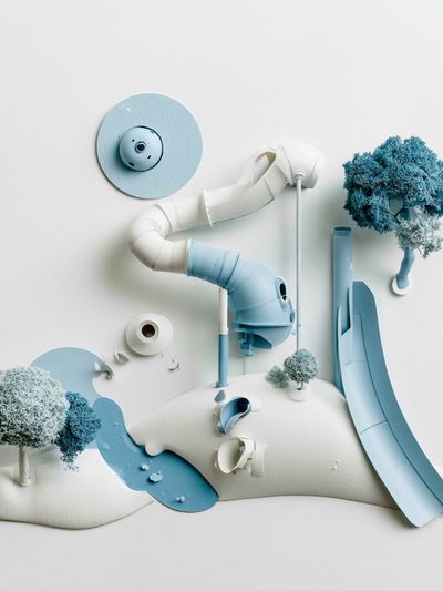 Dreamy Paper Landscape Poster.