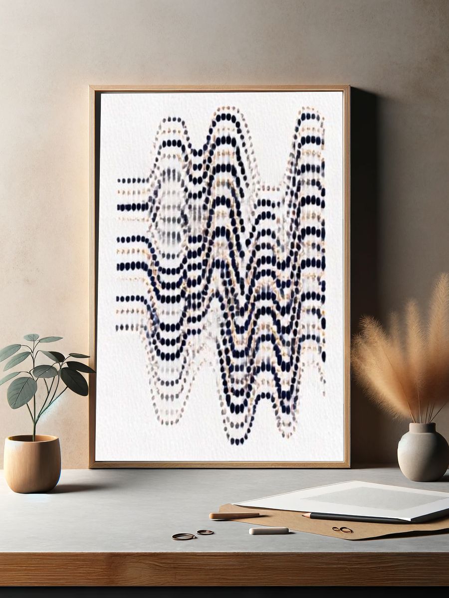 Wavy Dot Abstract Poster. — room view 2