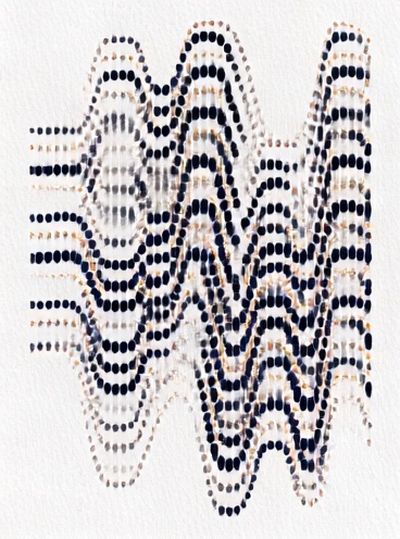 Wavy Dot Abstract Poster. poster