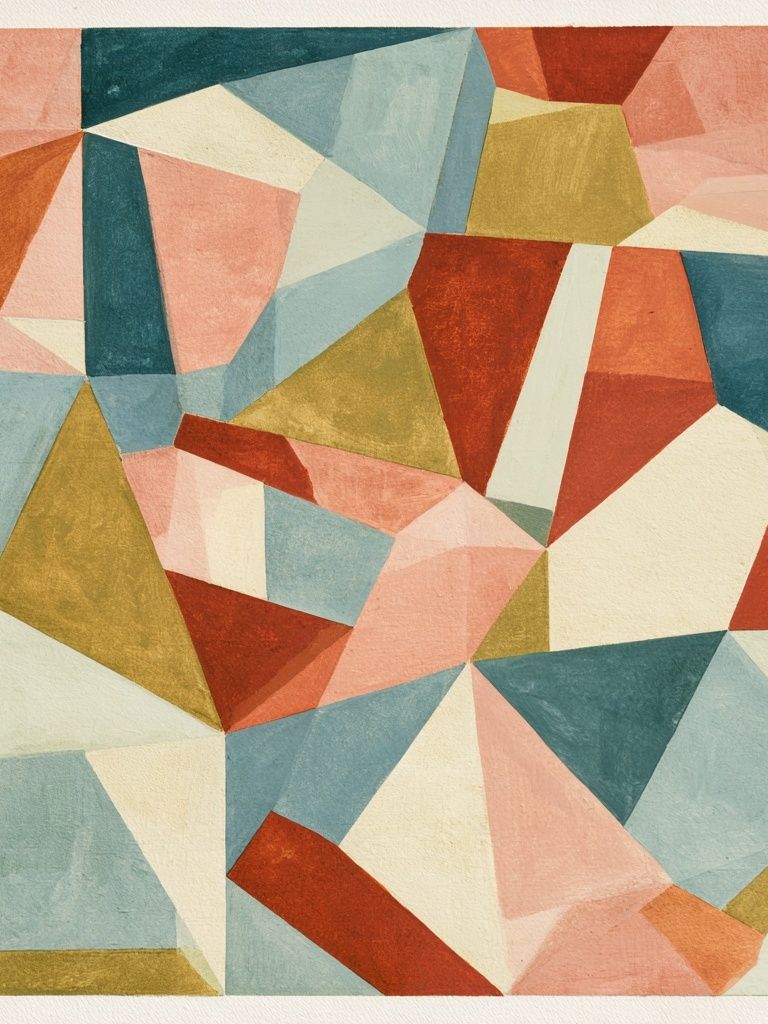 Geometric Pastel Abstract Poster. poster detail