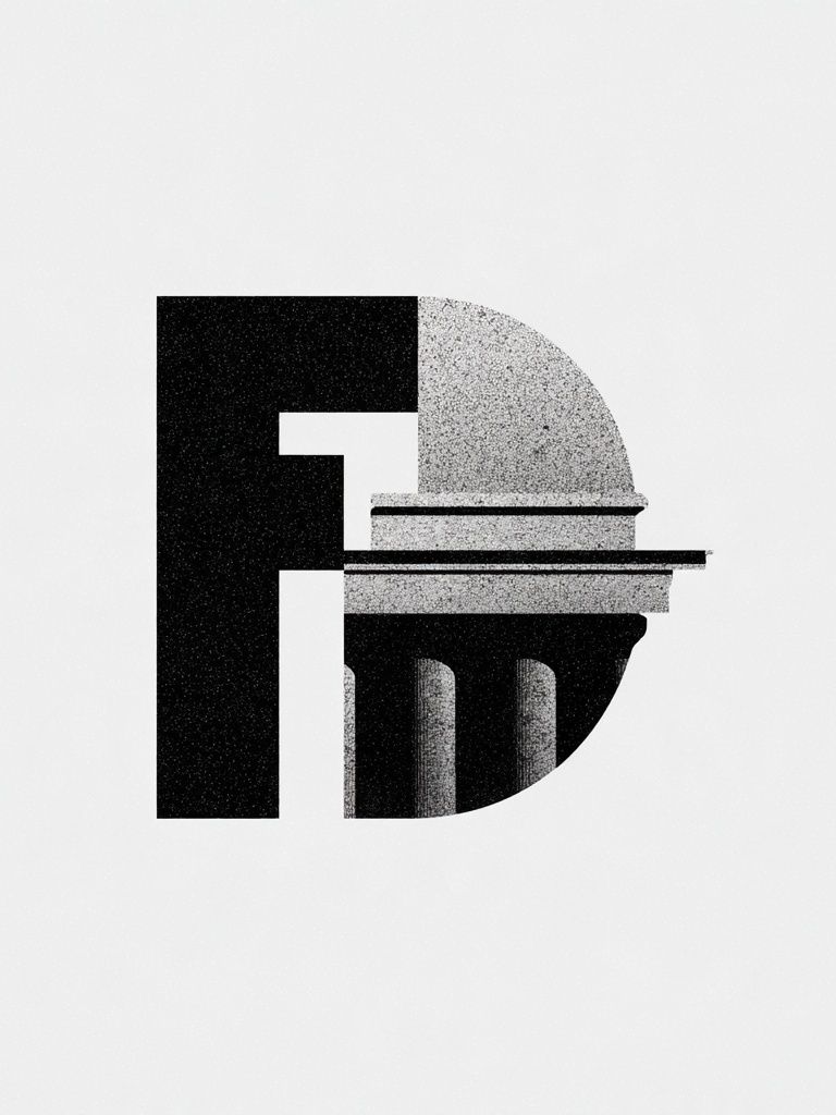 Monogram Arch Abstract Poster. poster detail