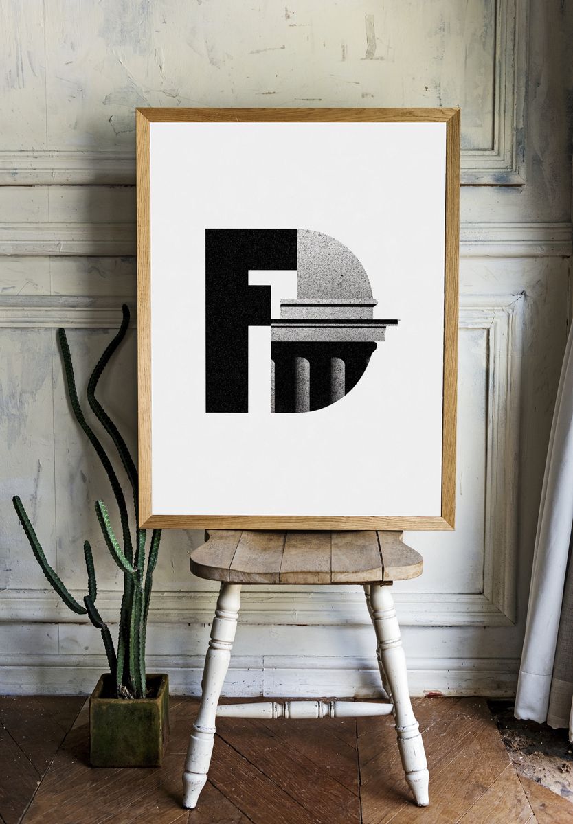 Monogram Arch Abstract Poster. room preview