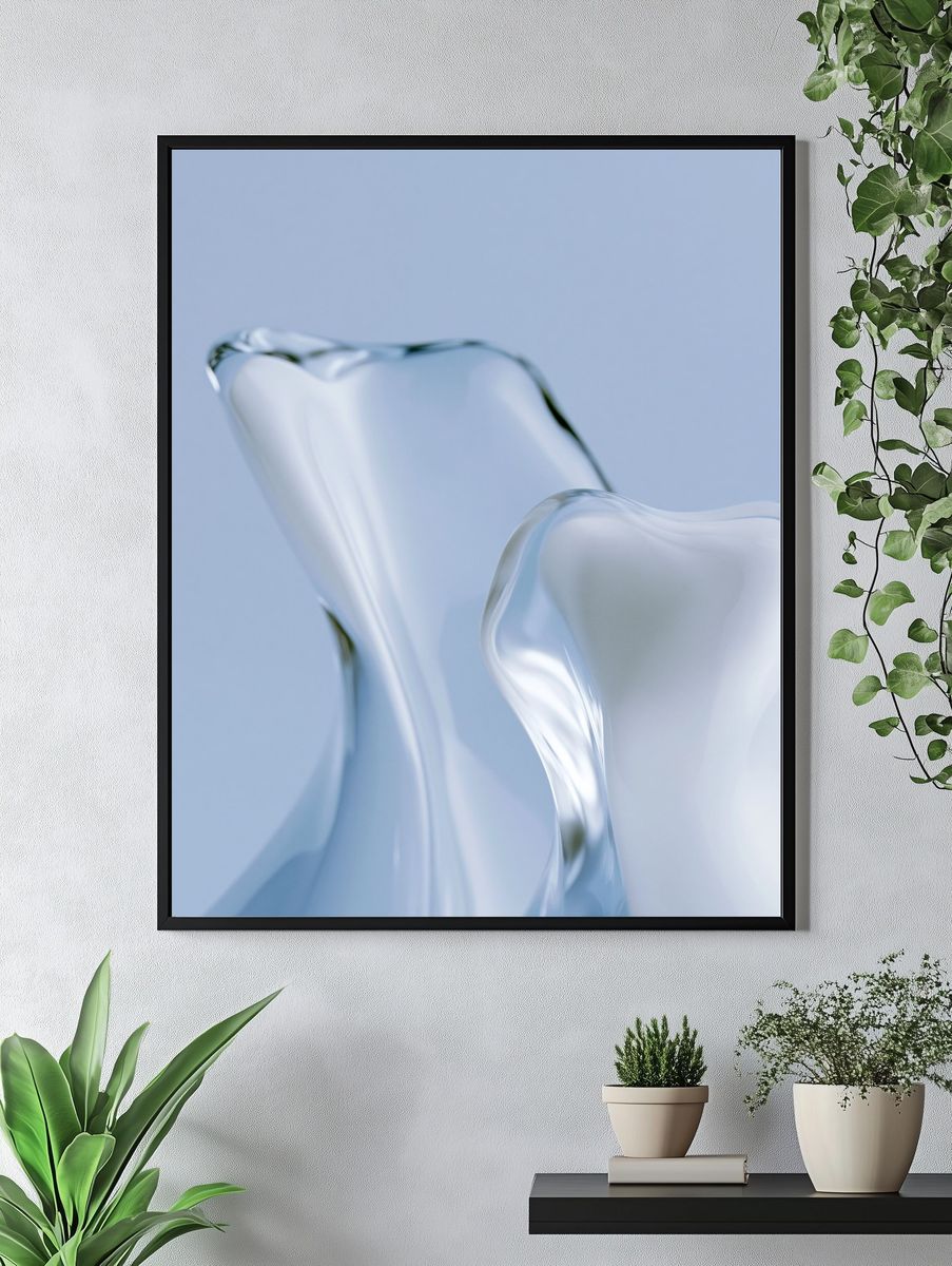 Glass Petals Abstract Print. — room view 4
