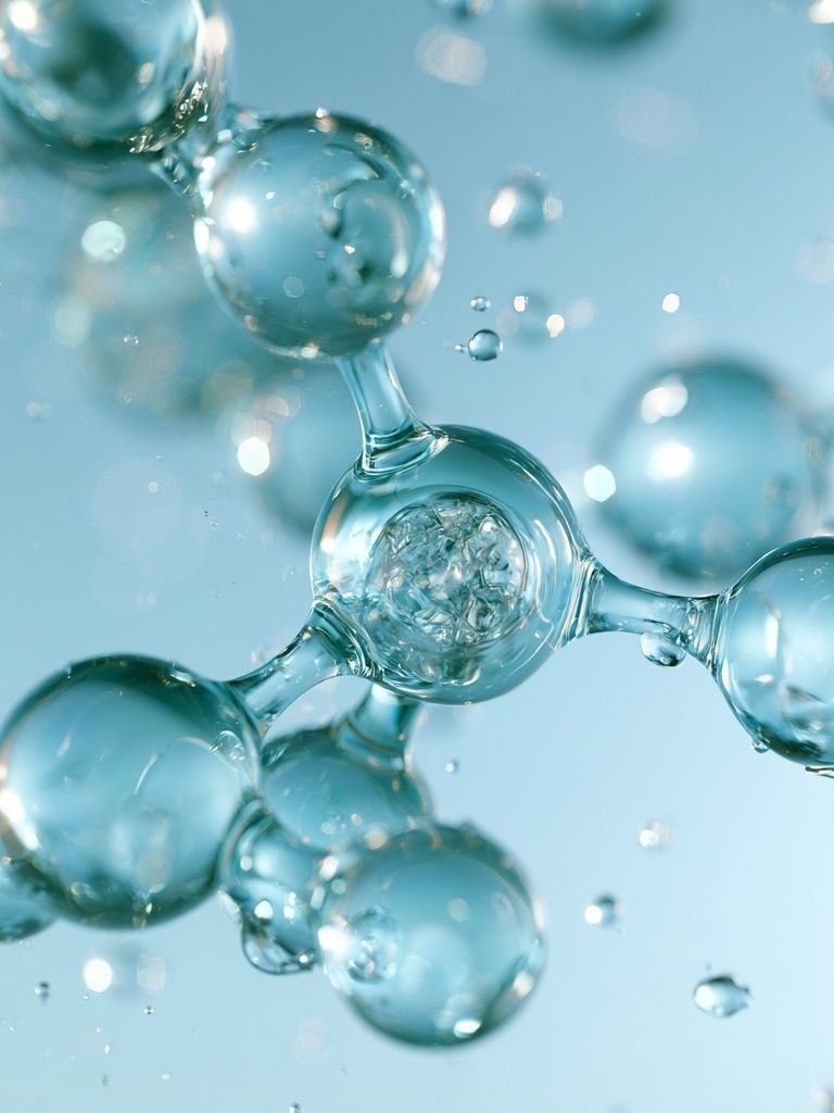 Aqua Molecular Bubbles Abstract Poster. poster — abstract art