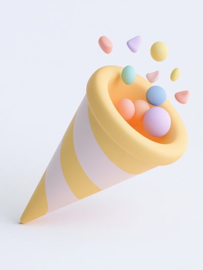 Pastel Cone Abstract Poster. poster