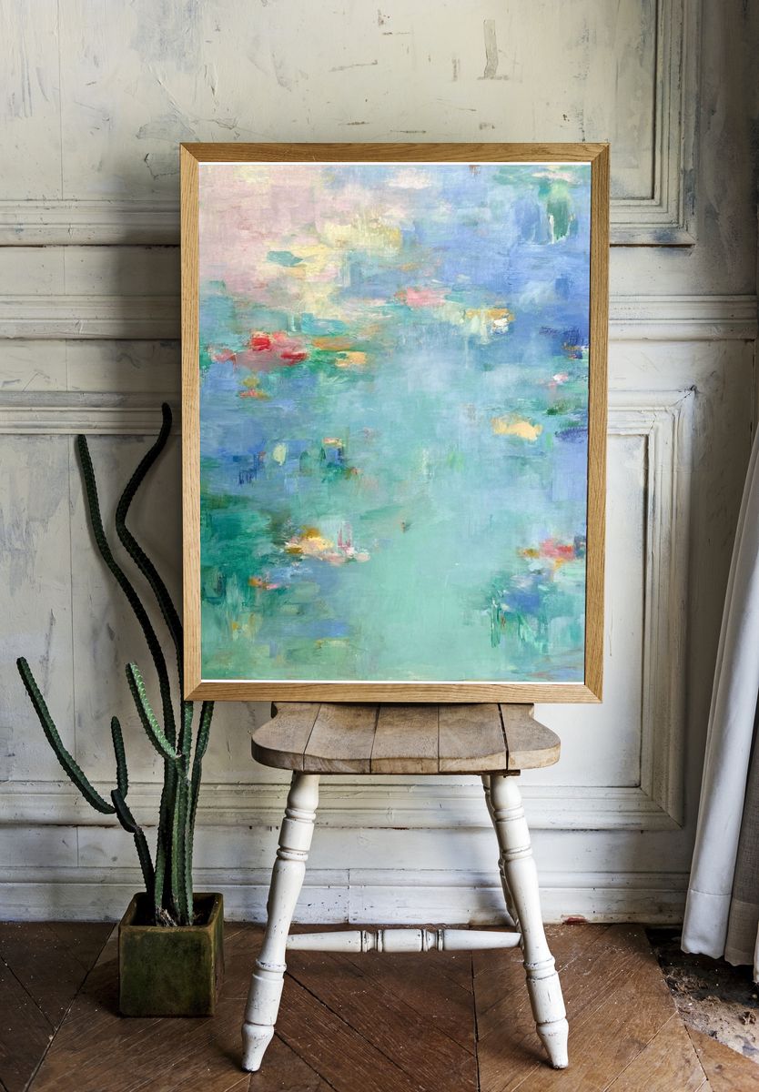 Pastel Abstract Wash Poster. room preview