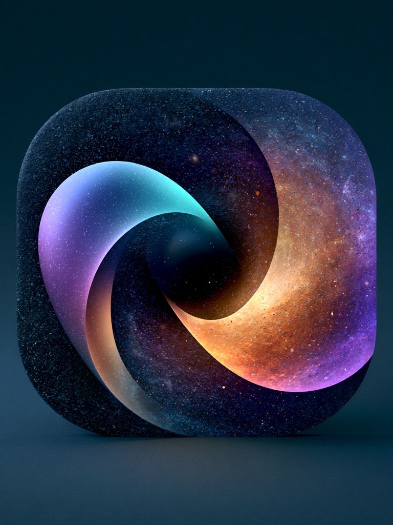 Cosmic Spiral Abstract Poster. poster — abstract art