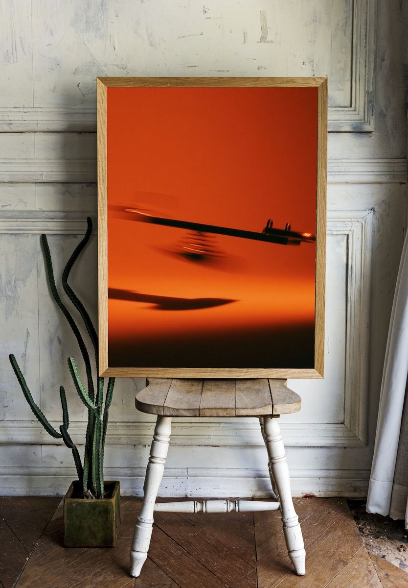 Abstract Orange Motion Poster. — room view 1