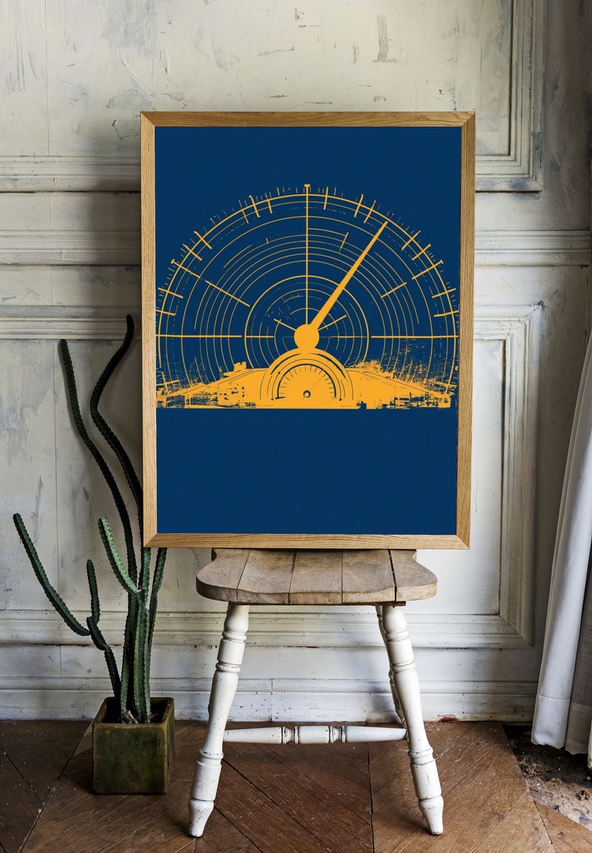 Celestial Radar Abstract Poster. — room view 1