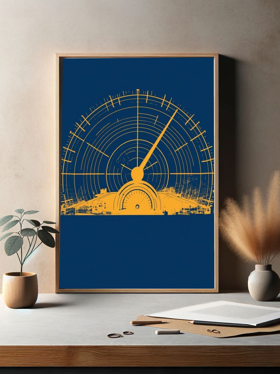 Celestial Radar Abstract Poster. — room view 2