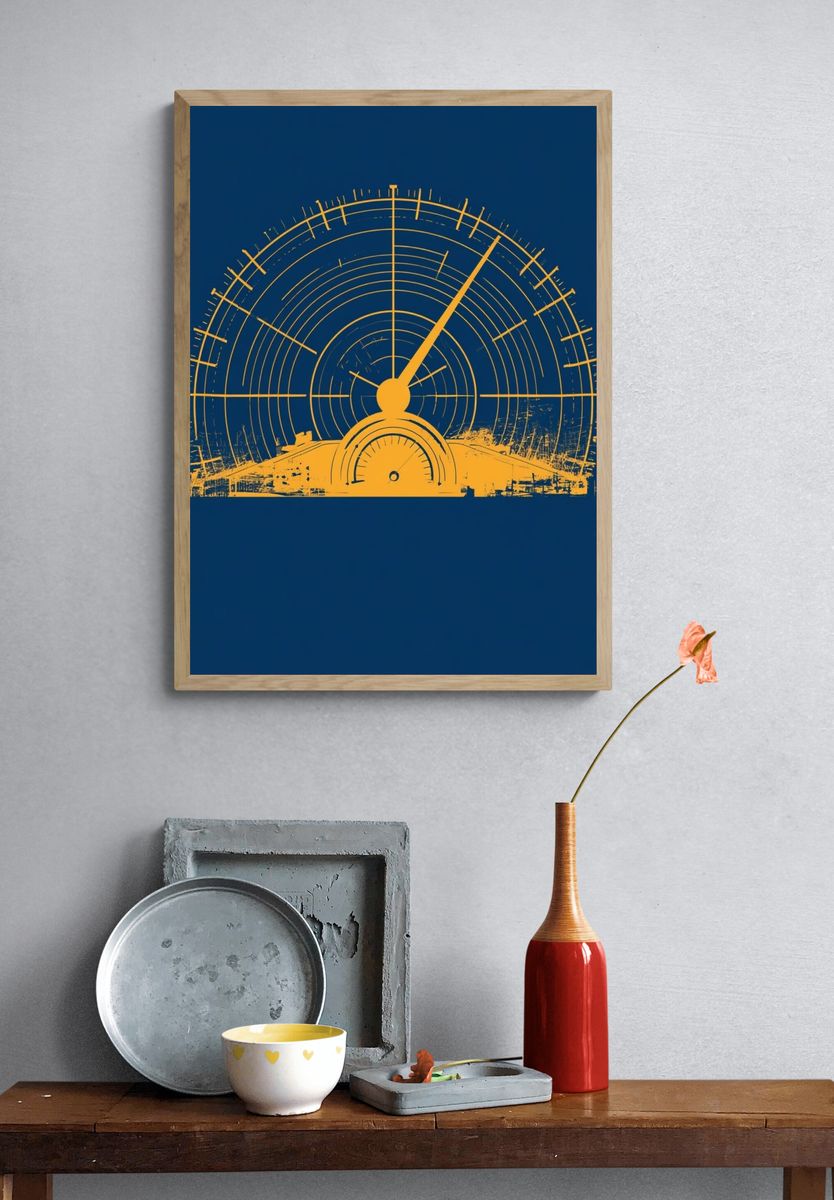 Celestial Radar Abstract Poster. — room view 3