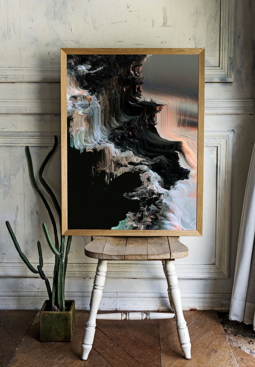 Glacial Rift Abstract Poster. — room view 1