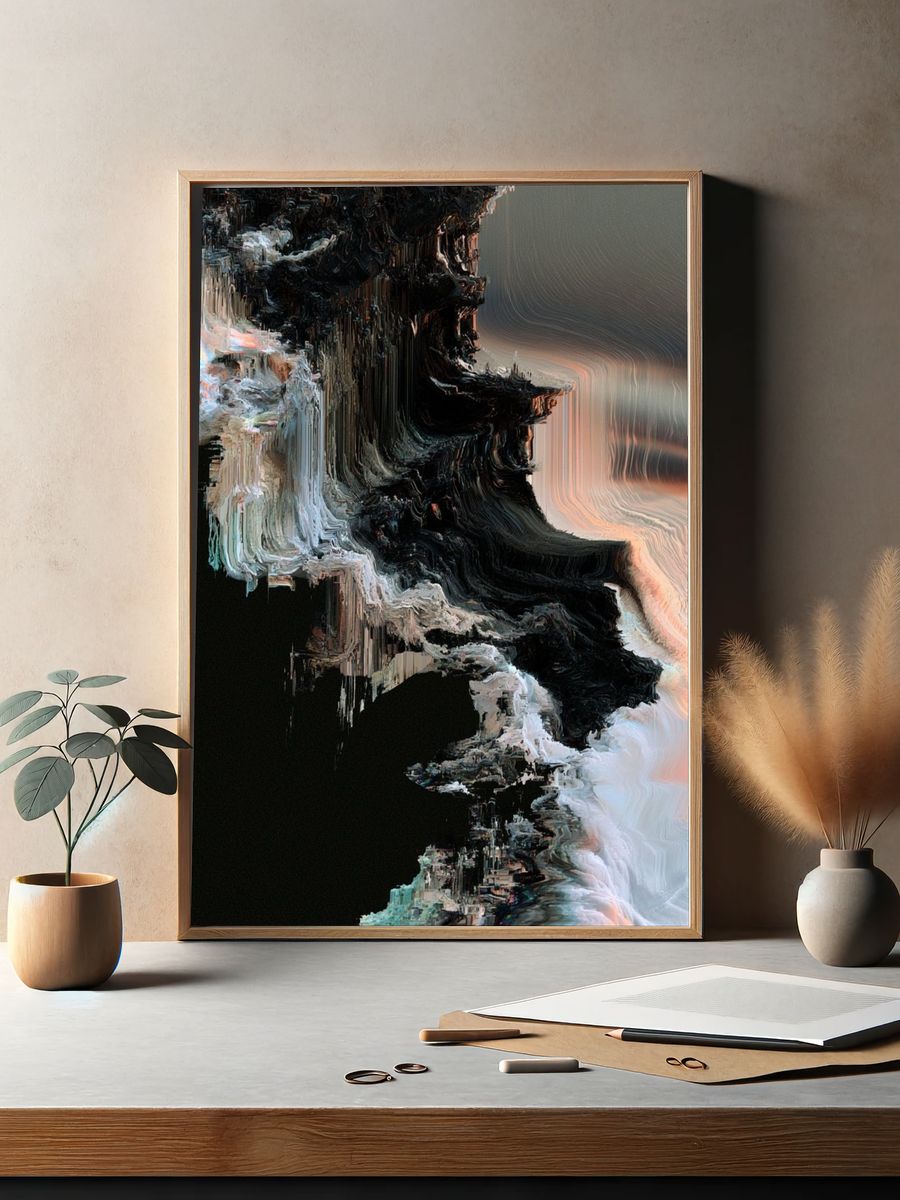 Glacial Rift Abstract Poster. — room view 2